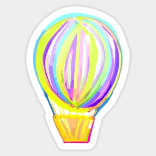 Neon hot air ballon Sticker